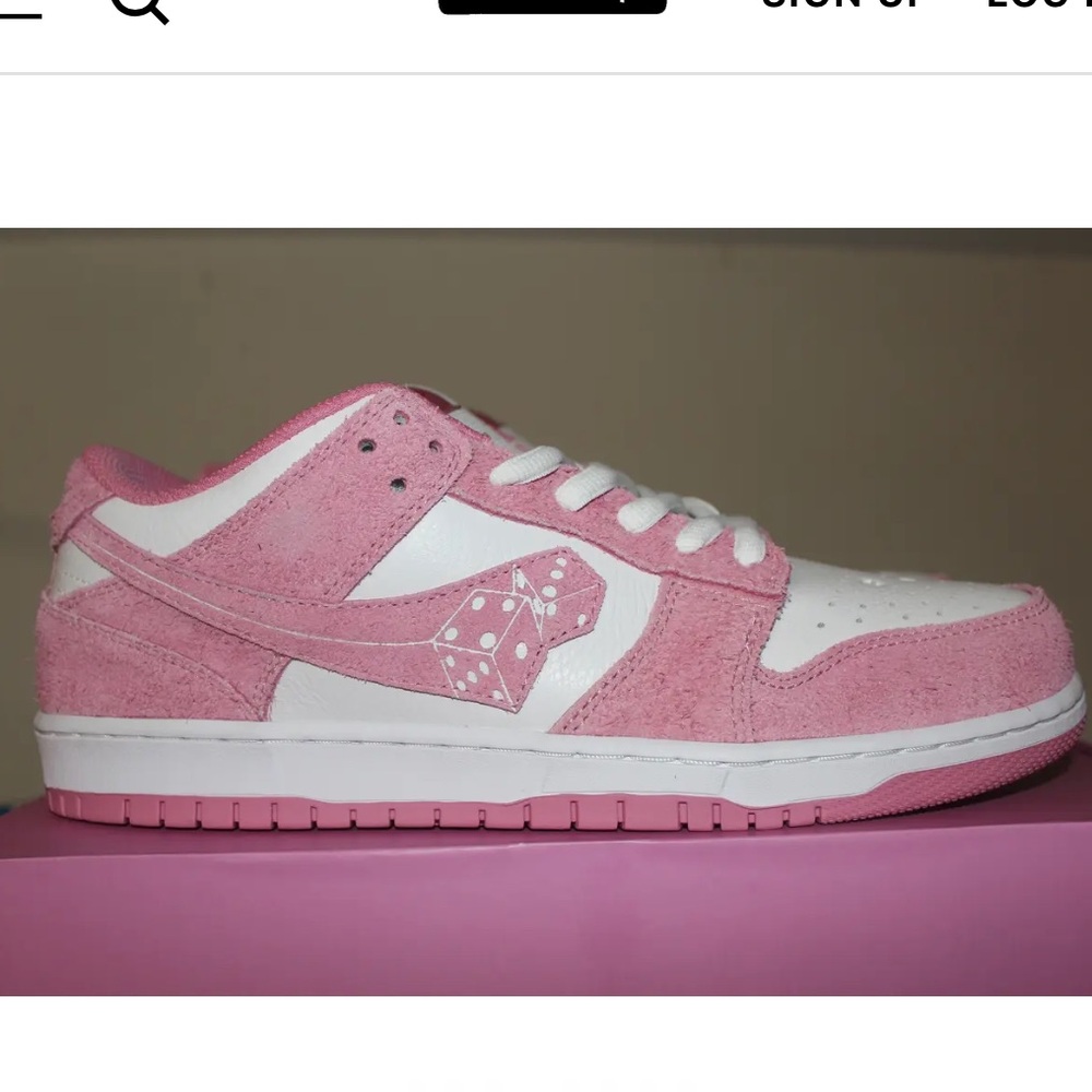Dybbuk Lucky 7 Pink Panther Low top dice Pink and White Skate Shoes